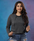 Long Sleeve Dark Grey Hoodie Tee